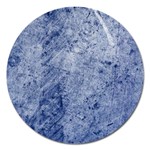Blue Grunge Texture, Wall Texture, Blue Retro Background Magnet 5  (Round)