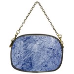 Blue Grunge Texture, Wall Texture, Blue Retro Background Chain Purse (Two Sides)