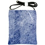 Blue Grunge Texture, Wall Texture, Blue Retro Background Shoulder Sling Bag