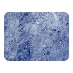 Blue Grunge Texture, Wall Texture, Blue Retro Background Two Sides Premium Plush Fleece Blanket (Mini)