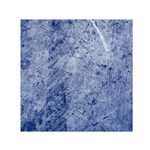 Blue Grunge Texture, Wall Texture, Blue Retro Background Square Satin Scarf (30  x 30 )