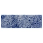 Blue Grunge Texture, Wall Texture, Blue Retro Background Banner and Sign 12  x 4 