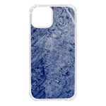 Blue Grunge Texture, Wall Texture, Blue Retro Background iPhone 14 TPU UV Print Case
