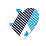 Blue Lines Background, Retro Backgrounds, Blue Heart Magnet