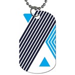 Blue Lines Background, Retro Backgrounds, Blue Dog Tag (One Side)