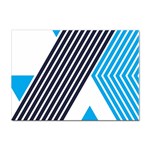 Blue Lines Background, Retro Backgrounds, Blue Sticker A4 (10 pack)