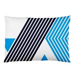 Blue Lines Background, Retro Backgrounds, Blue Pillow Case (Two Sides)