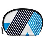 Blue Lines Background, Retro Backgrounds, Blue Accessory Pouch (Large)