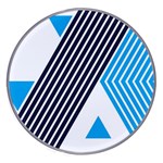 Blue Lines Background, Retro Backgrounds, Blue Wireless Fast Charger(White)
