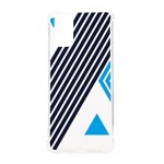 Blue Lines Background, Retro Backgrounds, Blue Samsung Galaxy S20Plus 6.7 Inch TPU UV Case