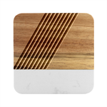 Blue Lines Background, Retro Backgrounds, Blue Marble Wood Coaster (Square)