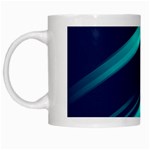 Blue Neon Lines, Blue Background, Abstract Background White Mug