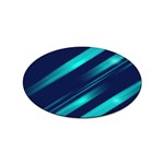 Blue Neon Lines, Blue Background, Abstract Background Sticker Oval (10 pack)
