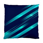 Blue Neon Lines, Blue Background, Abstract Background Standard Cushion Case (One Side)