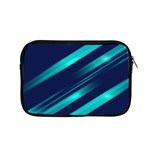 Blue Neon Lines, Blue Background, Abstract Background Apple MacBook Pro 15  Zipper Case