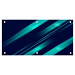 Blue Neon Lines, Blue Background, Abstract Background Banner and Sign 6  x 3 