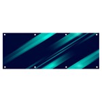 Blue Neon Lines, Blue Background, Abstract Background Banner and Sign 8  x 3 