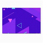 Purple Geometric Abstraction, Purple Neon Background Postcard 4 x 6  (Pkg of 10)