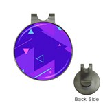 Purple Geometric Abstraction, Purple Neon Background Hat Clips with Golf Markers