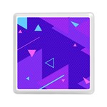 Purple Geometric Abstraction, Purple Neon Background Memory Card Reader (Square)