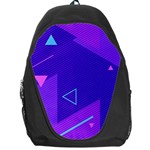 Purple Geometric Abstraction, Purple Neon Background Backpack Bag