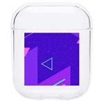 Purple Geometric Abstraction, Purple Neon Background Hard PC AirPods 1/2 Case