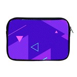 Purple Geometric Abstraction, Purple Neon Background Apple MacBook Pro 17  Zipper Case