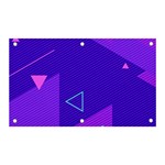 Purple Geometric Abstraction, Purple Neon Background Banner and Sign 5  x 3 