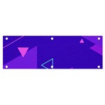 Purple Geometric Abstraction, Purple Neon Background Banner and Sign 6  x 2 