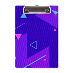 Purple Geometric Abstraction, Purple Neon Background A5 Acrylic Clipboard