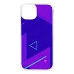 Purple Geometric Abstraction, Purple Neon Background iPhone 13 TPU UV Print Case