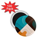 Retro Colored Abstraction Background, Creative Retro 1.75  Magnets (100 pack) 