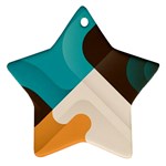 Retro Colored Abstraction Background, Creative Retro Star Ornament (Two Sides)