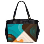 Retro Colored Abstraction Background, Creative Retro Oversize Office Handbag (2 Sides)