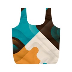 Retro Colored Abstraction Background, Creative Retro Full Print Recycle Bag (M) from UrbanLoad.com Back