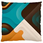 Retro Colored Abstraction Background, Creative Retro Standard Premium Plush Fleece Cushion Case (Two Sides)