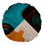 Retro Colored Abstraction Background, Creative Retro Large 18  Premium Flano Round Cushions