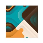Retro Colored Abstraction Background, Creative Retro Square Satin Scarf (30  x 30 )