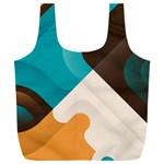 Retro Colored Abstraction Background, Creative Retro Full Print Recycle Bag (XXL)