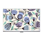 Retro Texture With Birds Business Card Holder