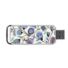 Retro Texture With Birds Portable USB Flash (Two Sides) from UrbanLoad.com Front