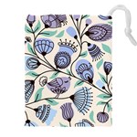 Retro Texture With Birds Drawstring Pouch (5XL)