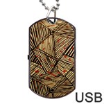 Abstract Geometric Pattern, Abstract Paper Backgrounds Dog Tag USB Flash (Two Sides)