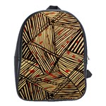 Abstract Geometric Pattern, Abstract Paper Backgrounds School Bag (XL)