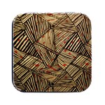 Abstract Geometric Pattern, Abstract Paper Backgrounds Square Metal Box (Black)