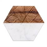 Abstract Geometric Pattern, Abstract Paper Backgrounds Marble Wood Coaster (Hexagon) 