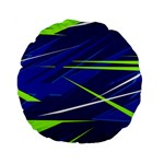 Abstract Lightings, Grunge Art, Geometric Backgrounds Standard 15  Premium Flano Round Cushions
