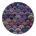 Texture, Pattern, Abstract Round Mousepad