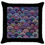 Texture, Pattern, Abstract Throw Pillow Case (Black)