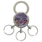 Texture, Pattern, Abstract 3-Ring Key Chain